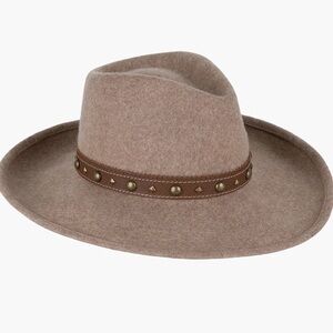 Eric Javits Gunslinger Hat, Beige Wool, Size M/L